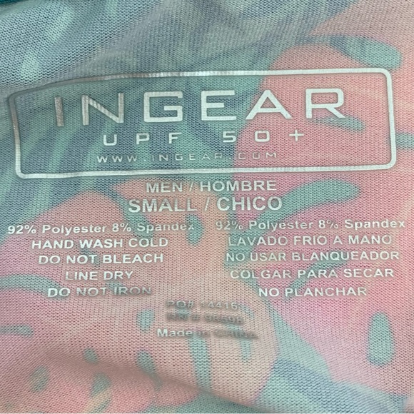 Men’s Ingear Neon Tropical Print Outdoor Popover Hoodie Fitted Kangaroo Pocket - Picture 14 of 16